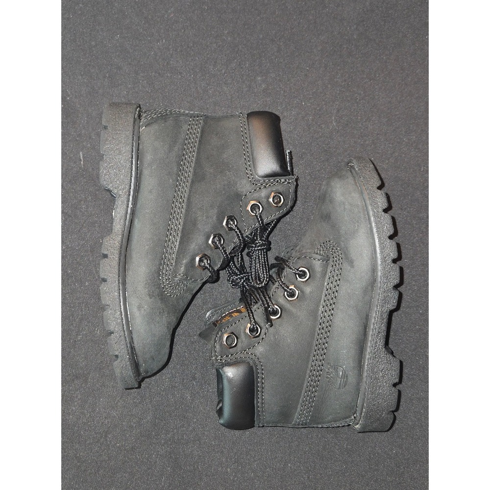 Timberland Toddler‎ Black Waterproof Leather Ankle Boots Kids Size 7 M